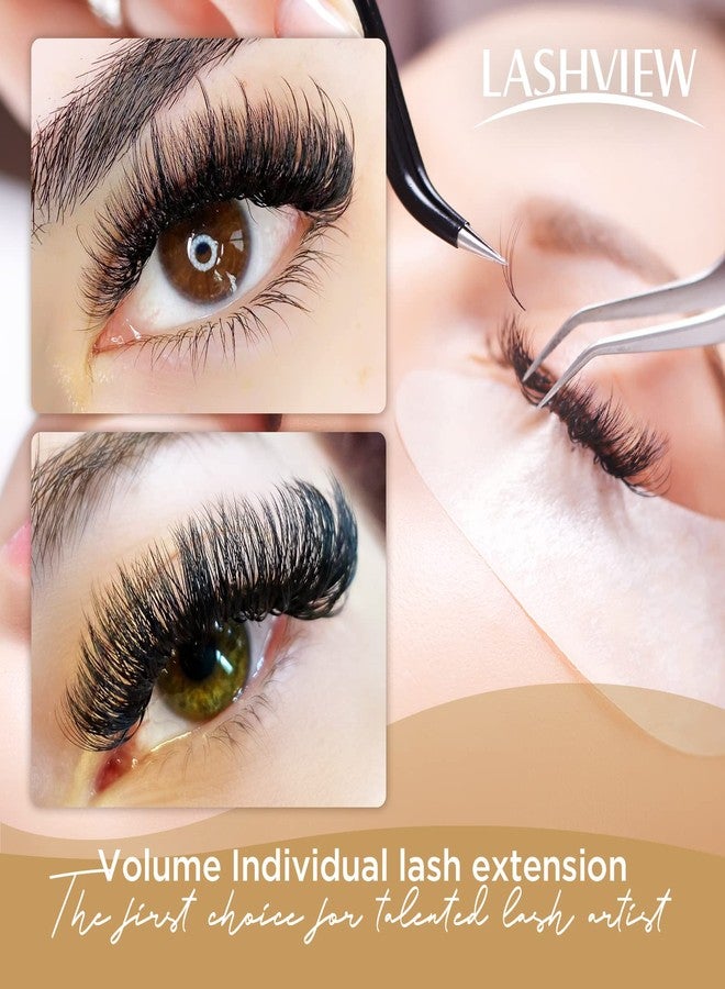 LASHVIEW 0.07 Thickness Silk Individual Lash Extensions C Curl 12mm Soft Application for Professional Salon Use Pure Korean Silk lashes Volume Faux Mink Eyelash Extensions - Image 5