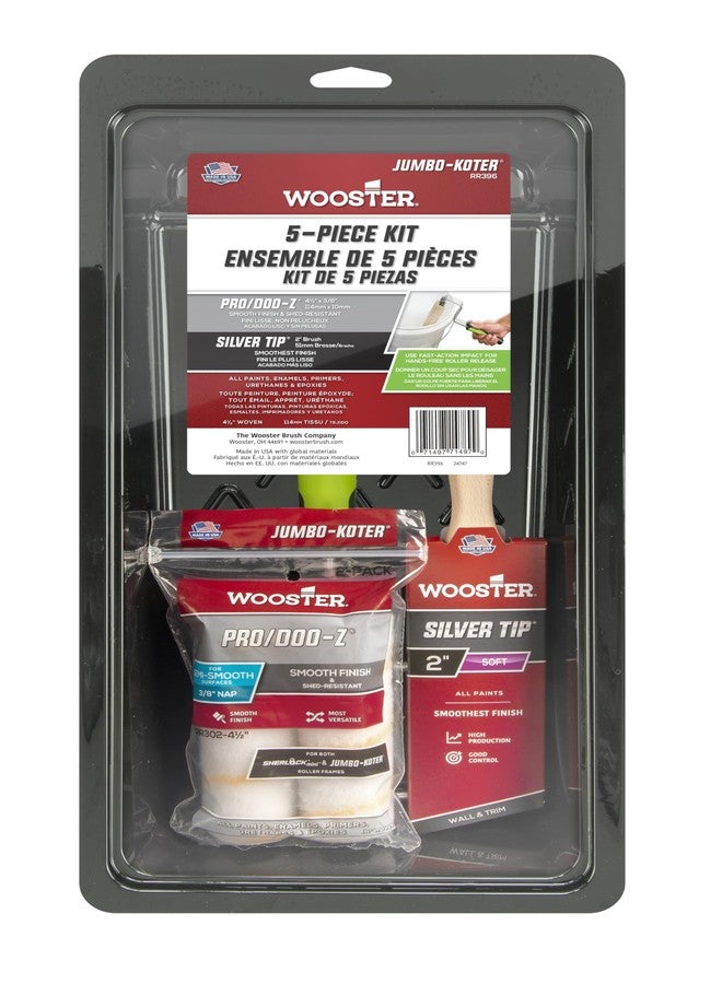 ووستر فرشاة ووستر RR396-4 1/2 Pro/Doo-Z Ftp، مجموعة Jumbo-Koter وSilver Tip، 4 بوصات - Image 2