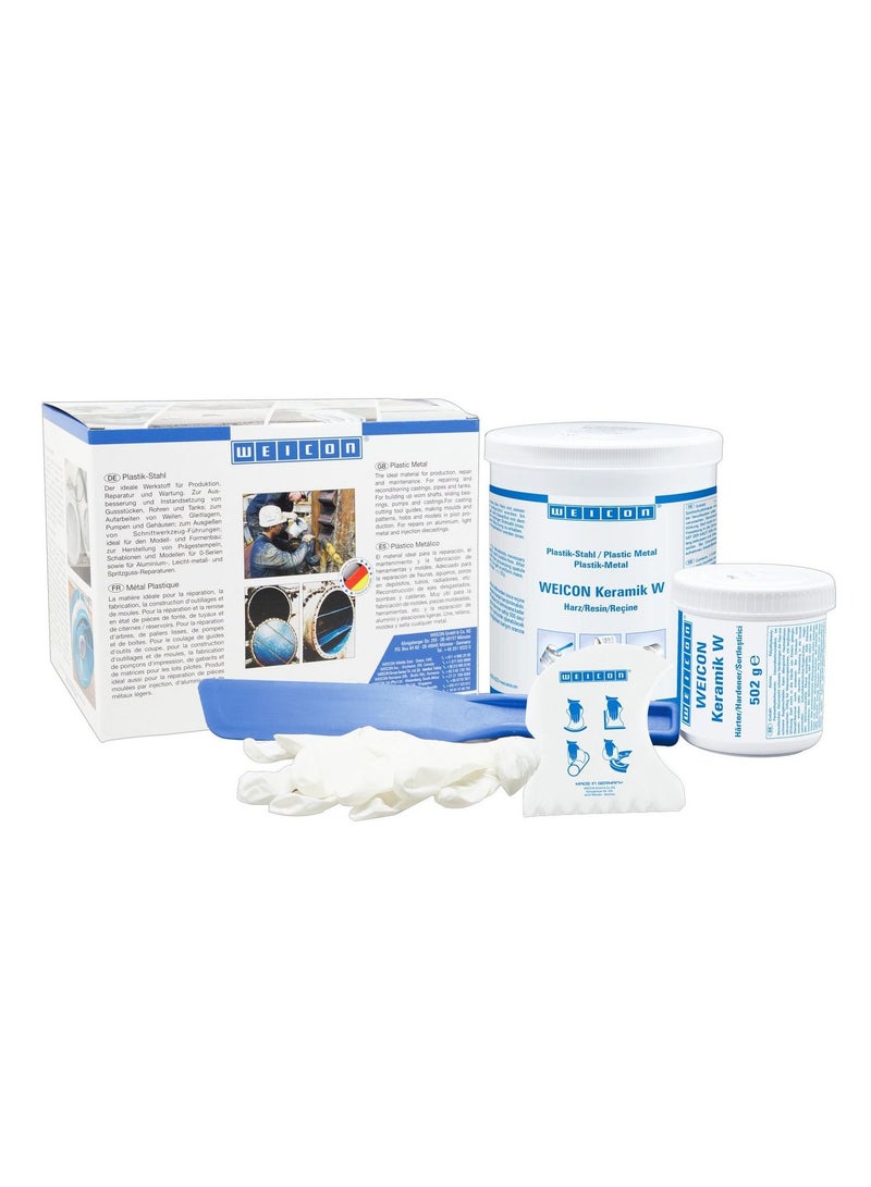 Weicon Epoxy Resin Plastic Steel Ceramic W, 2 Kg , White, For Bonding And Lining - Image 1