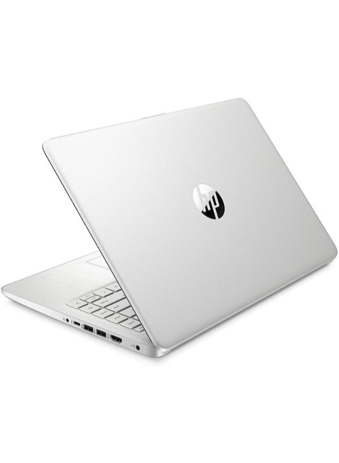 HP لابتوب 14 بوصة مع شاشة FHD بقطر 14 بوصة، معالج Core i3-1215U/16GB RAM/512GB SSD/رسومات Intel UHD/ويندوز 11 إنجليزي/عربي فضي طبيعي مع قرص خارجي سعة 128GB + محور Type-C إلى USB - Image 4