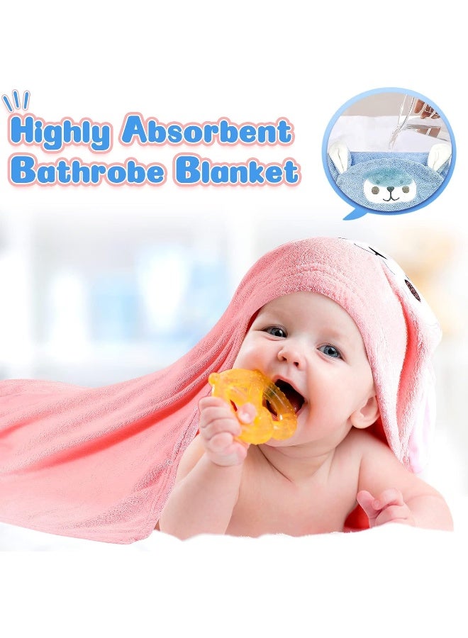 Kenning 4 Pack Baby Bath Towel 28 x 55 Inch Soft Hooded Towel Wrap for Boys Girls - Image 5