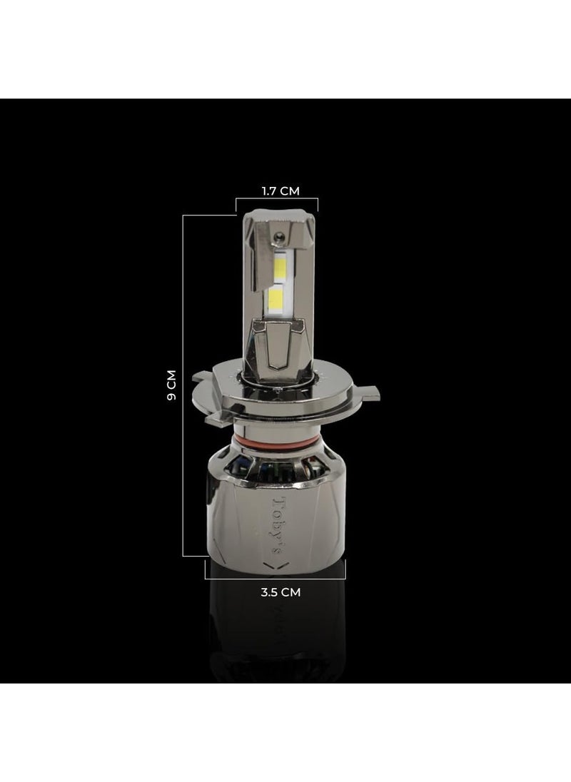 Toby's - Toby's New Launch 2024 Upgraded U8 LED Headlight with 150W/Pair Power 15000LM/Pair Lumens, Color Temperature 6500K Plug and Play, Non-Polarity, Fog Headlight (H7) - Image 1