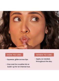 HYPHEN Vitamin-Infused Peptide Tinted Lip Balm - Hazel | 24 Hrs Moisturization | Hydrates, Plumps & Repairs Moisture Barrier | Peptide Lip Balm For Women | Lip Balm For Chapped And Dry Lips | Vegan &Paraben Free | Peachy Nude Shade - 10G  - Image 3