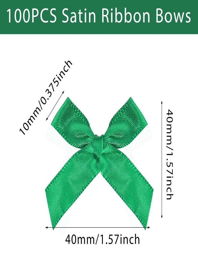 Hiswan 100PCS Mini Ribbon Bows 1.57” Satin Small Premade Bows for Sewing Crafts Gift Wrapping Baby Shower Hair Cake Treats Party Christmas Halloween Decorations Multi Color - Image 2