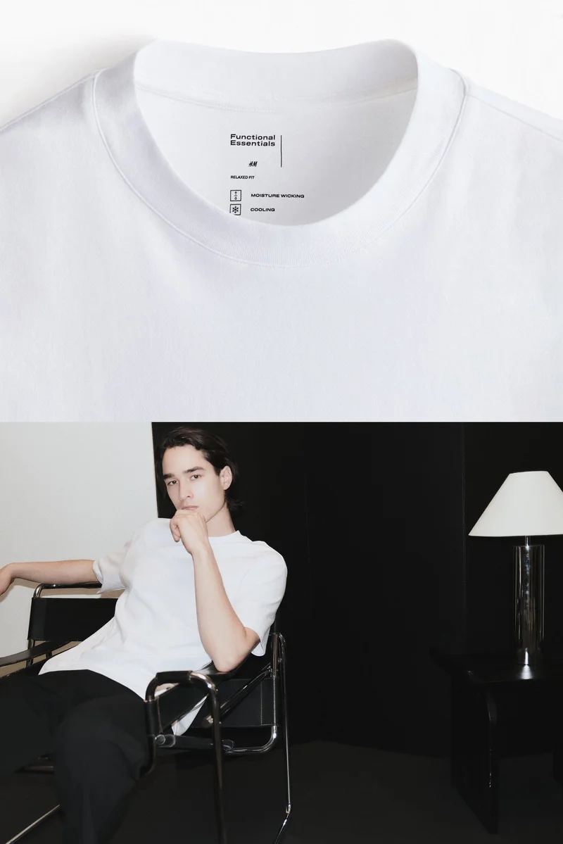 H&M  Cooling Relaxed Fit T-shirt for Men | Best Price UAE