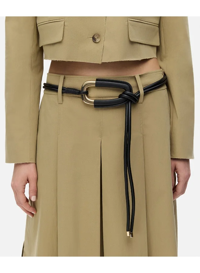 Belt with metal detail