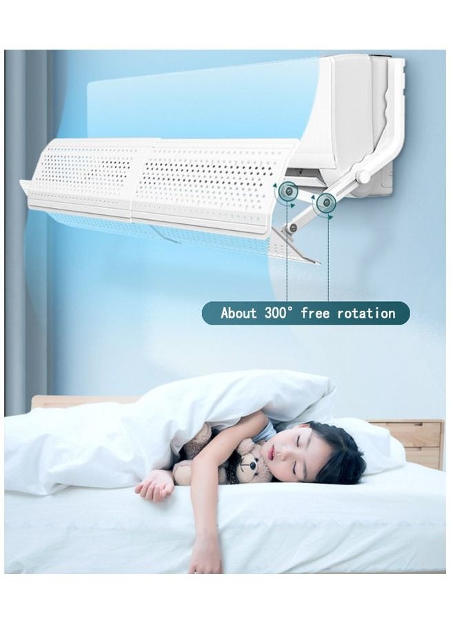 Arabest Air Conditioner Wind Deflector Anti Direct Blowing Telescopic Wind Deflector Universal Wall Mounted Air Conditioner Air Outlet Air Deflector Artifact  - Image 2
