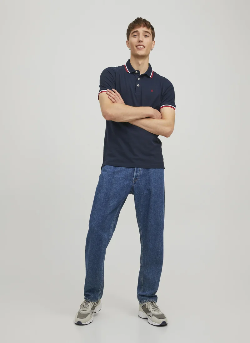 JACK & JONES  Solid Slim Fit Polo for Men | Best Price UAE