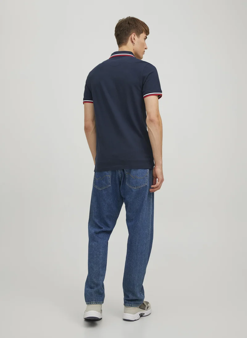 JACK & JONES  Solid Slim Fit Polo for Men | Best Price UAE