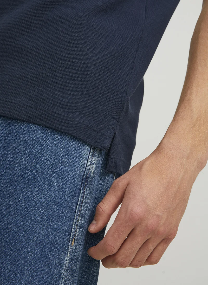 JACK & JONES  Solid Slim Fit Polo for Men | Best Price UAE