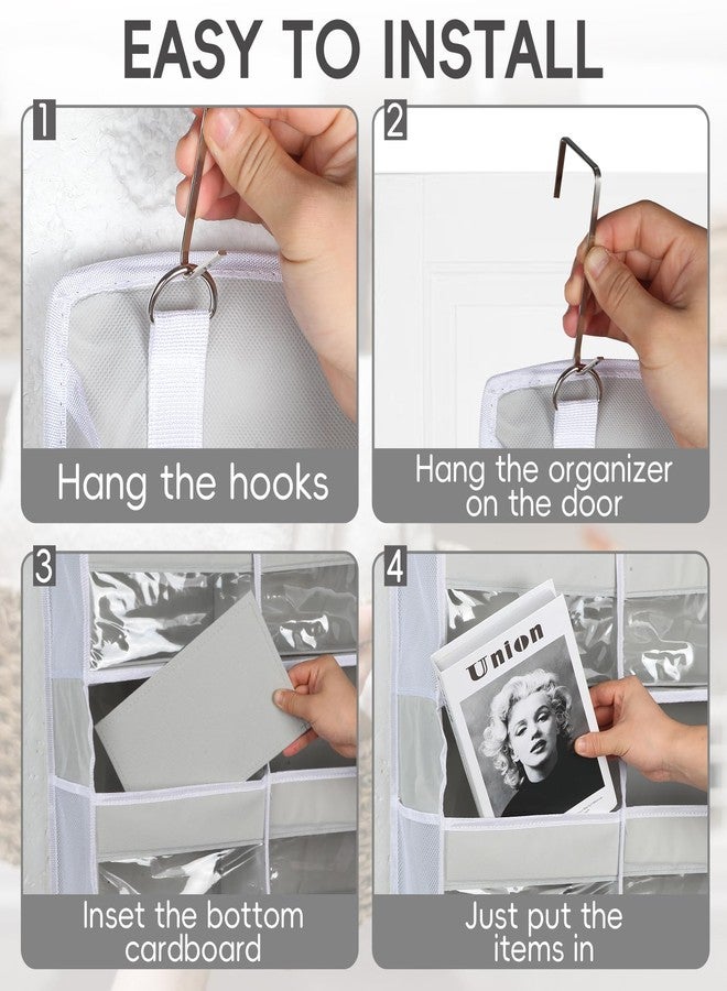 Ridering Over the Door Organizer 5 Tiers,Extra Large Behind Door Storage of 10 Compartments for Toys Clothes Diaper Organizer with Side Pockets - Image 4