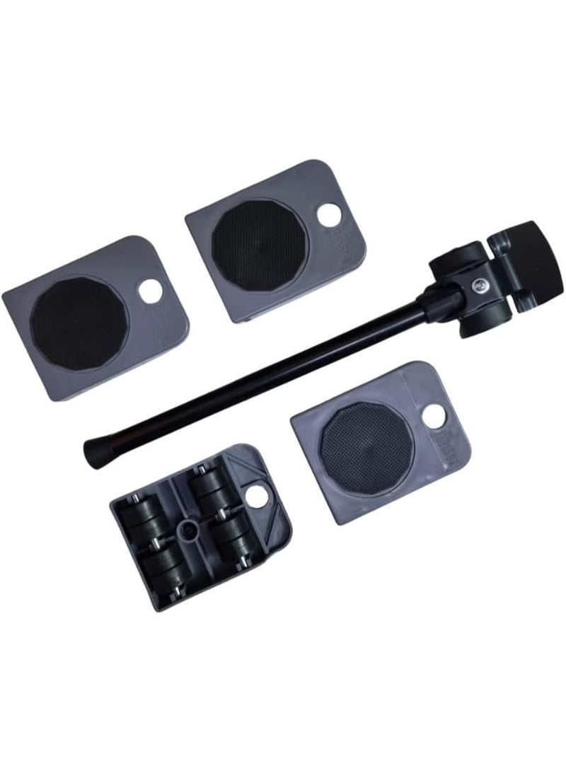 مساعدو نقل ، قضيب رفع مزود بـ 4 بكرات منزلقة، رافعة أثاث ثقيلة، سعة تحميل 150 كجم لنقل آمن ومريح - Image 1