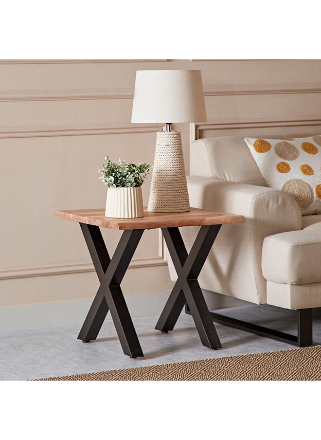 Home Box Arno Wooden Top End Table 55 x 50 x 55 cm  - Image 1