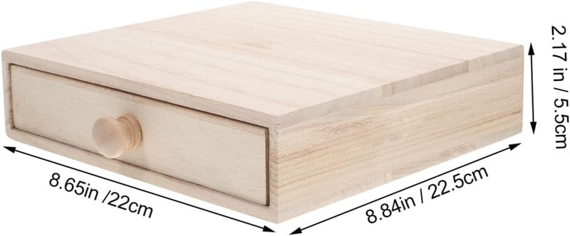 OSALADI Mini Wooden Craft Box Drawer Tea Storage Box Lid Small Storage Organizer for Tea Bags - Image 2