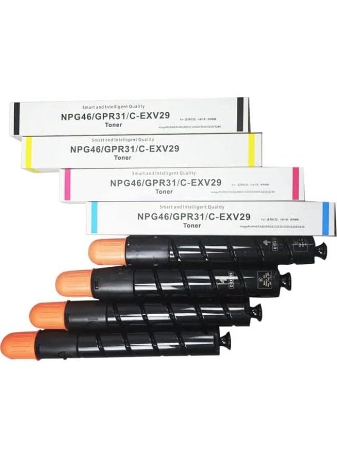 Toner Cartridge Compatible Toner For Canon IR C5030,5035,5235,5240(4 Color Complete Set) - Canon C-EXV29/NPG46/GPR31 - Image 2