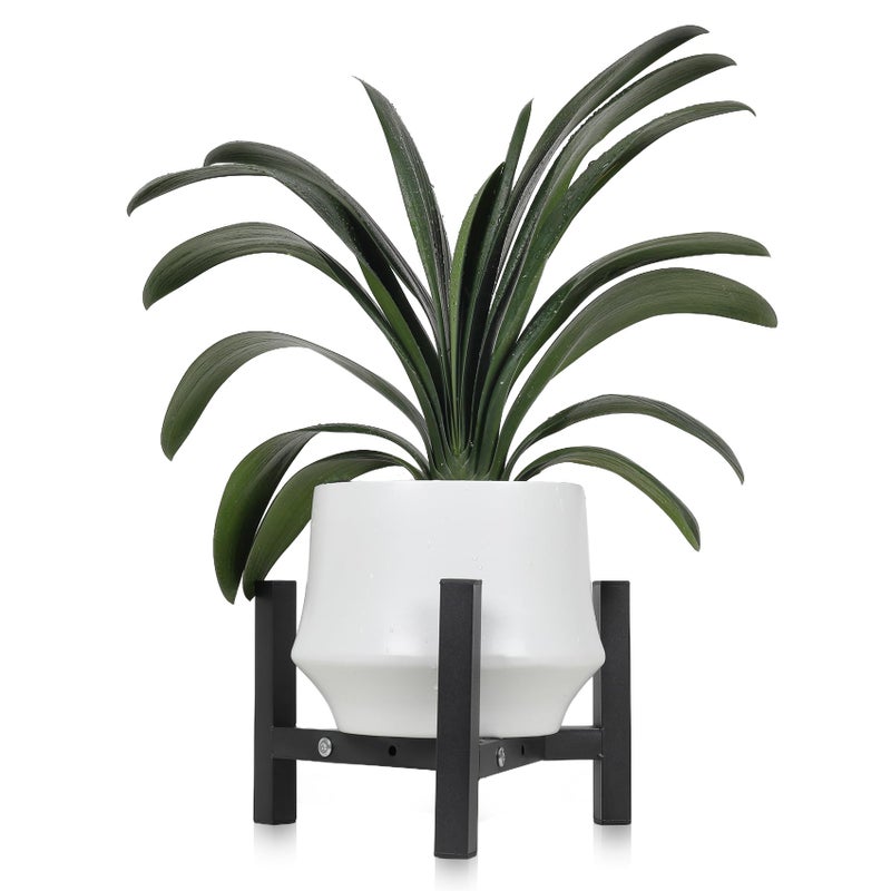 Vigordream Metal Plant Stand Adjustable Heavy Duty Sturdy Plant Holder for Indoor Outdoor Use 2 Height Displays Single Plants Pot Stand Black Fit 812inch pots - Image 2