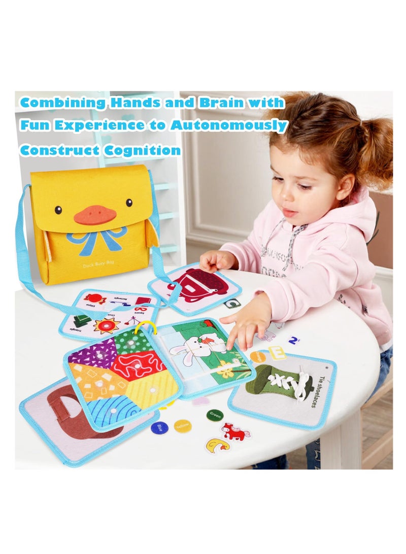 SYOSI Quiet Book for Toddlers, Busy Book Learning Toys, Sensory Busy Board 3D Activities Book Dollhouse Bag, Engaging Learning Adventure, Foster Real-Life Skills, Airplane Must Haves for Toddlers Carry Home  - Image 2