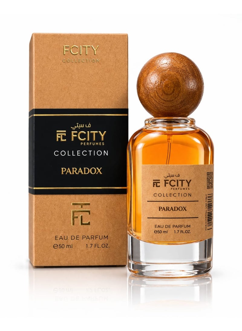عطر FCITY Paradox Eau De Parfum 50ml – عطر زهري حديث يدوم طويلاً للنساء والرجال – الزهور البيضاء والعنبر والمسك – عطر أنيق للاستخدام اليومي