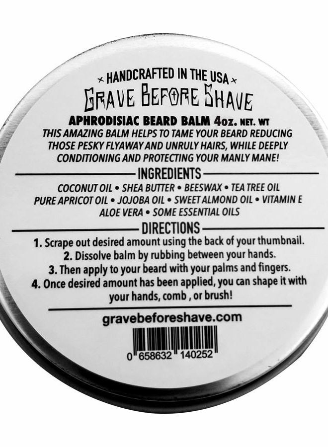 GRAVE BEFORE SHAVE Aphrodisiac Blend Beard Balm (4 oz.Tin) - Image 2