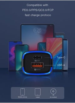 Recci 2 Port USB Car Fast Charger PD + QC Black-RQ02  - Image 4
