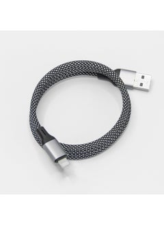 Generic Suitable For Huawei Mobile Phones For Apple Charging Cable Metal Type-C Fast Charging Self-Rolling Retractable For Apple Magnetic Data Cable-Color:Aluminum Alloy Head + Silver Braided Magnetic Wire-Model:A To Lighting 12w 1m  - Image 1