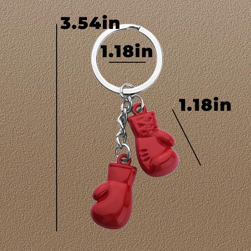 Borhmty Boxer Glove Keychain Sports Gifts for Men Boys Boxing Keychain Gifts for Boxing Lovers Boxing Coach Leader Gifts for Men Women Inspirational Appreciation Gifts for Boxing Men Sports Players - Image 4
