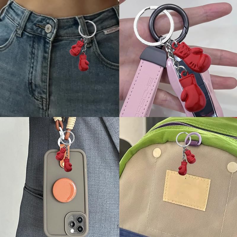 Borhmty Boxer Glove Keychain Sports Gifts for Men Boys Boxing Keychain Gifts for Boxing Lovers Boxing Coach Leader Gifts for Men Women Inspirational Appreciation Gifts for Boxing Men Sports Players - Image 5