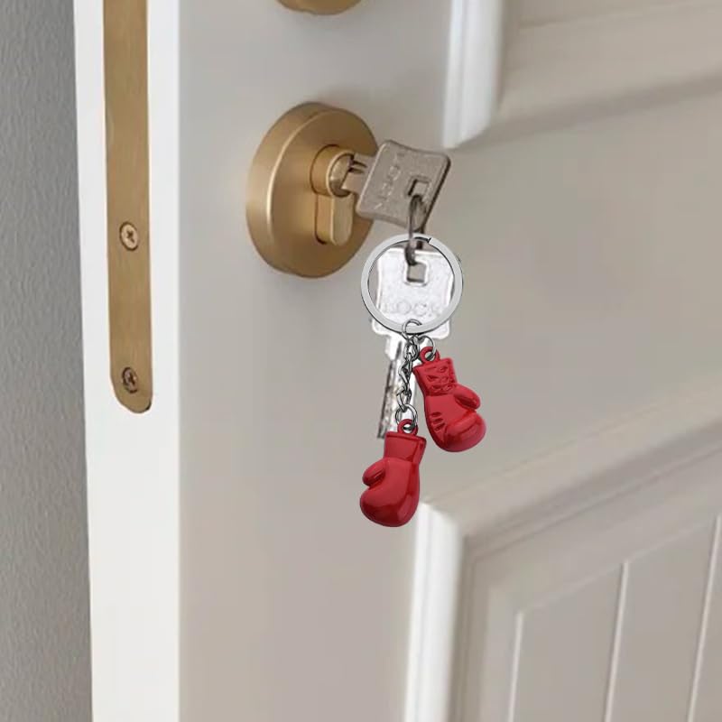 Borhmty Boxer Glove Keychain Sports Gifts for Men Boys Boxing Keychain Gifts for Boxing Lovers Boxing Coach Leader Gifts for Men Women Inspirational Appreciation Gifts for Boxing Men Sports Players - Image 3