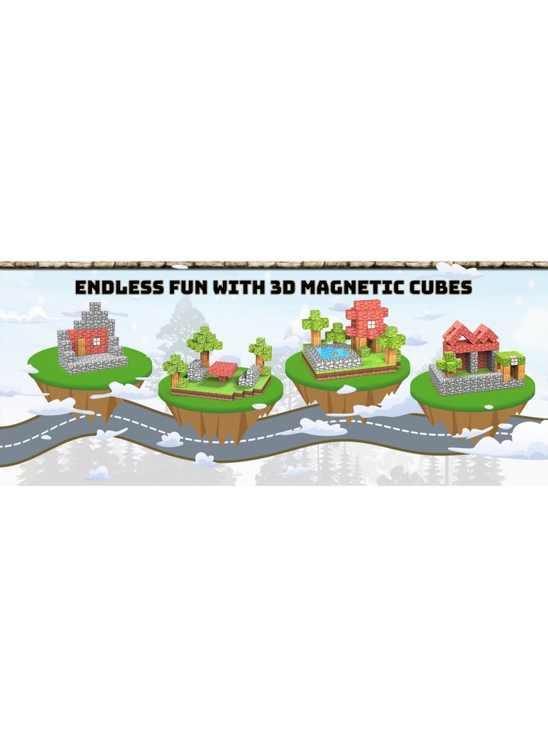 Orig Forest Series 2.5cm Magnetic Blocks, 114PCS Game-Based Magnets Cubes, Magnetic Building Blocks STEM Montessori Sensory Toys for 3 -13 Year Old Boys Girls Birthday for Kids - Image 3