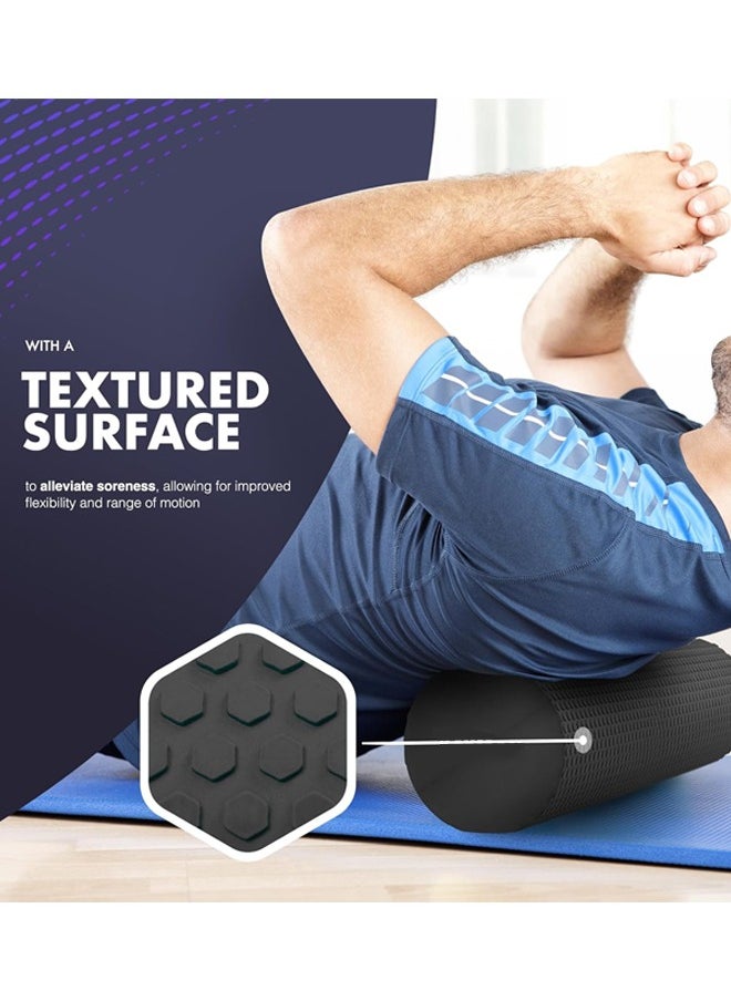 GUDOO Sports Foam Roller Sports Recovery Deep Tissue Muscle Tension Relief and Circulation Increase Portable and Lightweight Self Massager for Back Legs Gym Pilates and Yoga EVA  - Image 5