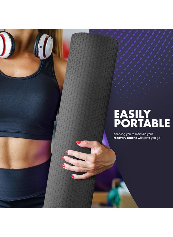 GUDOO Sports Foam Roller Sports Recovery Deep Tissue Muscle Tension Relief and Circulation Increase Portable and Lightweight Self Massager for Back Legs Gym Pilates and Yoga EVA  - Image 4