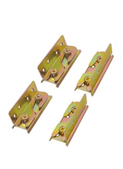 Y&D Bed Rail Brackets, Set of 4 Fittings, Heavy Duty Non-Mortise, Frame Post Double Hook Slot Bracket(Screws Included)  - Image 1