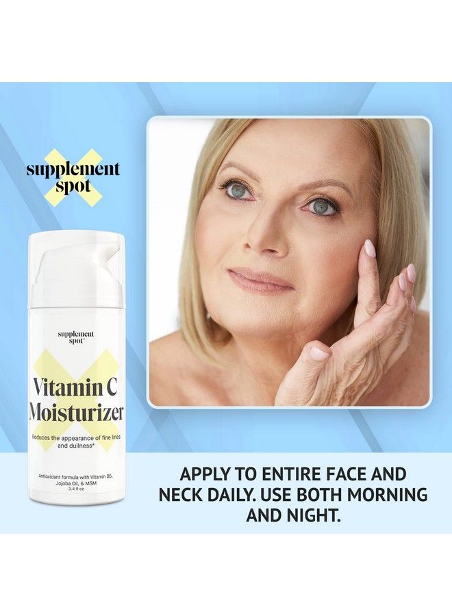 Supplement Spot Antioxidant C Moisturizer Revitalizing Vitamin Lotion W/Vitamin E Oil & Jojoba Oil Vitamin Face Moisturizer For Dark Spots Fine Lines & Wrinkles Suitable For All Skin Types - Image 5