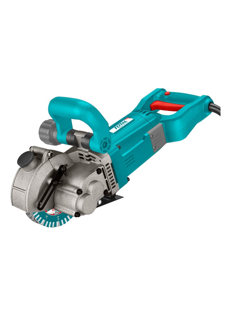 TOTAL 3000W Heavy Duty Wall Chaser - 130mm Dust-Free Concrete Groove Cutting Machine with Water Pump, 5 Cutting Discs & Carrying Case - TWLC1301 - Image 1