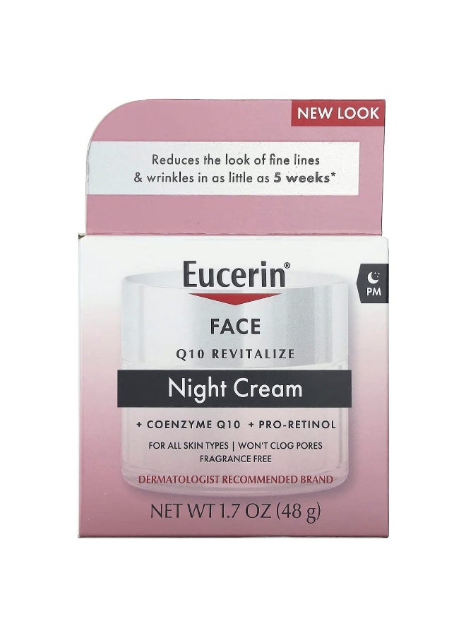 Eucerin Face Q10 Revitalize Night Cream Fragrance Free 1.7 fl oz (48 g) - Image 2