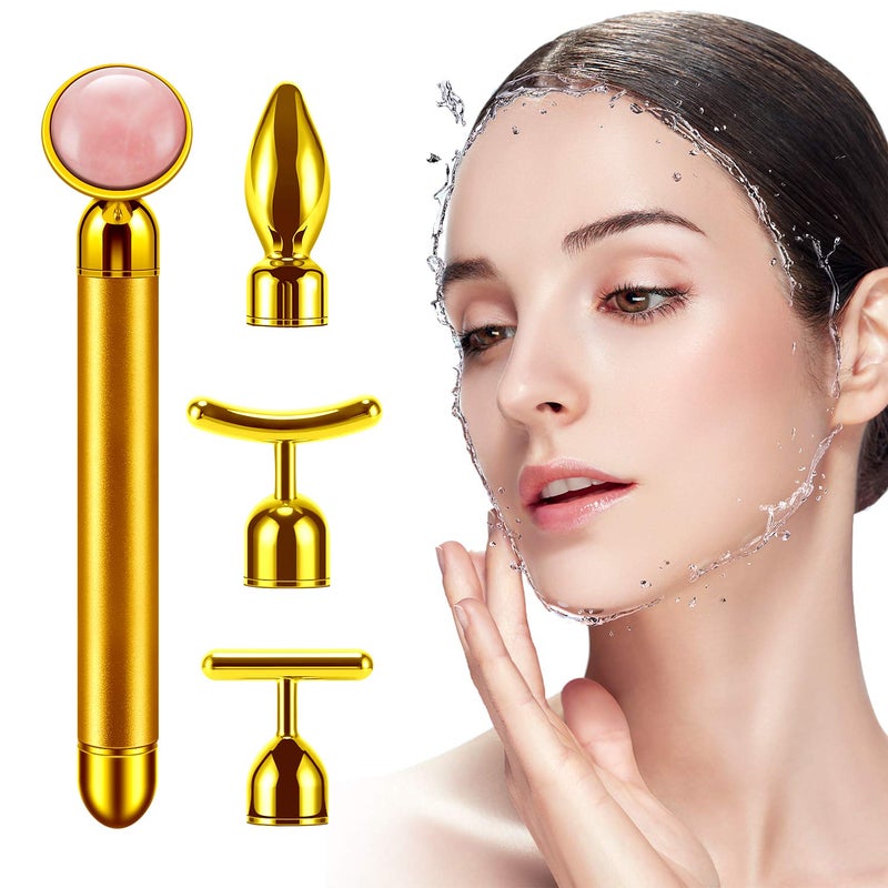 DANGSHAN 4-in-1 Face Massager Roller 24k Golden Face Roller, Arm Eye Nose Massage for Face Facial Massager Skin Care Tools - Image 3