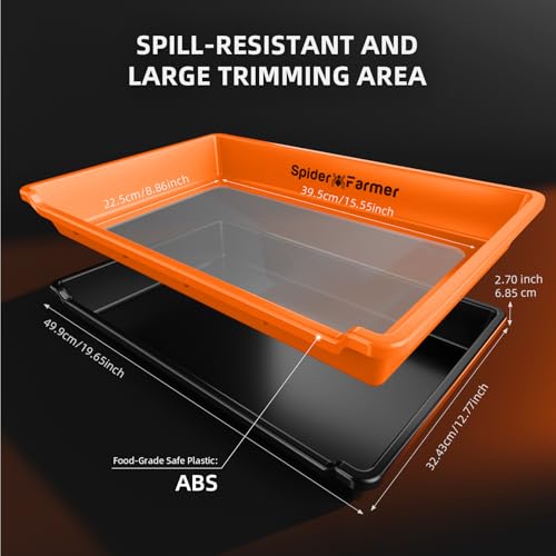 Spider Farmer Trim Tray Kit with Trimming Tray, 150 Micron Precision Screen, Bottom Harvest Bin, Scissors, Brush & Magnifying Card – Collect Pollen and Fine Plant Material - Image 2