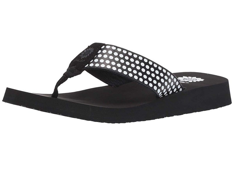 Yellow Box Womens Fromy FlipFlop Black 9 M US