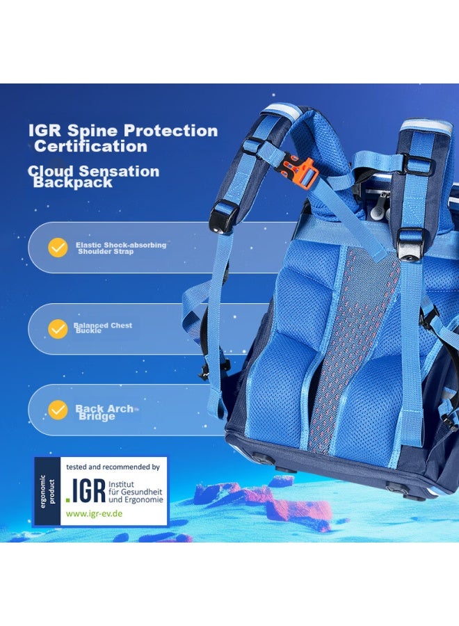 CROSS+GEAR Crossgear Cross Medal School Backpack For Primary School Students Grades 1-3, Boys' Spine-protecting Lightweight Bag With High Aesthetic Value And Pressure-reducing Desig - Image 1