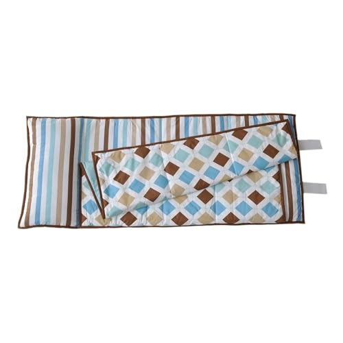 Bacati Mod Diamonds/Stripes Aqua/Chocolate Nap Mat - Image 4
