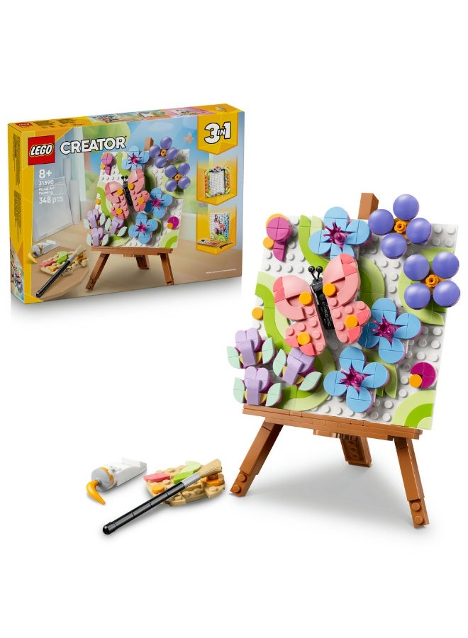 LEGO Creator 3 in 1 Floral Art Decor Painting Set 31390 (Age 8+, 348 Pieces) - Image 1