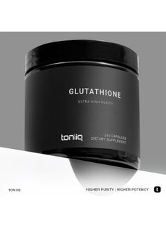 Toniiq Ultra High Strength Glutathione Capsules - 1000Mg Concentrated Formula - 98%+ Highly Purified And Bioavailable - Non-Gmo Fermentation - 240 Capsules Reduced Glutathione Supplement  - Image 3