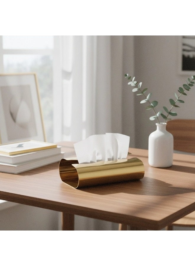 شيبشيب علبة مناديل فنية عصرية من الستانلس ستيل – غطاء علبة مناديل للحمام، ديكور منزلي للحمام والمطبخ وغرفة النوم وغرفة المعيشة والمكتب - Image 2