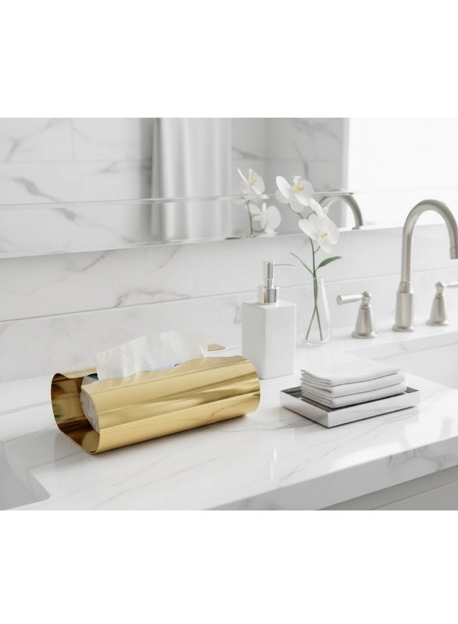 شيبشيب علبة مناديل فنية عصرية من الستانلس ستيل – غطاء علبة مناديل للحمام، ديكور منزلي للحمام والمطبخ وغرفة النوم وغرفة المعيشة والمكتب - Image 3