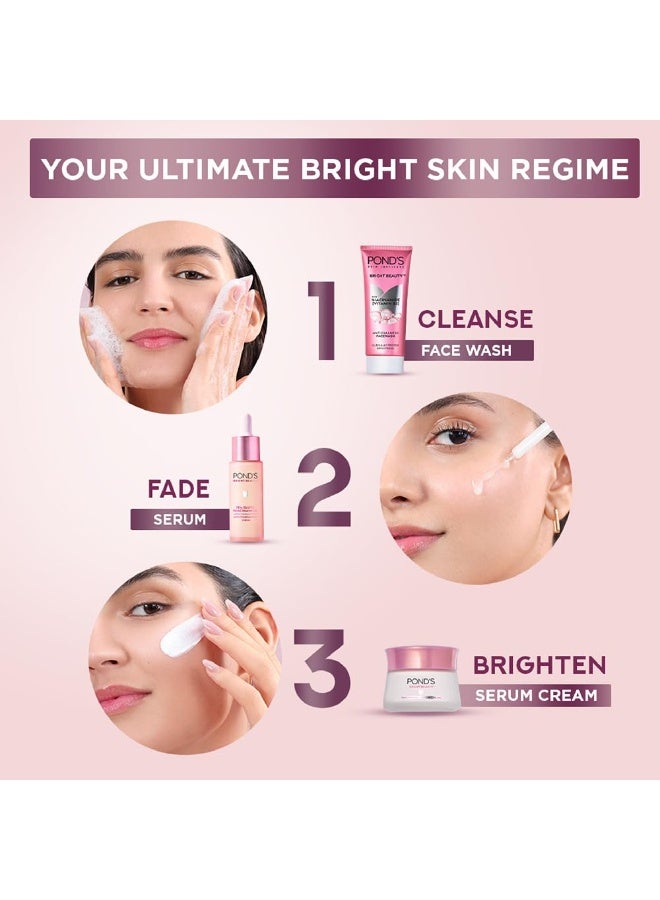 POND'S Bright Beauty Anti-Dullness & Brightening Facewash with Niacinamide | For Glass-Skin Like Shine and with 4X Visibly Brighter Skin, 200gm - Image 5
