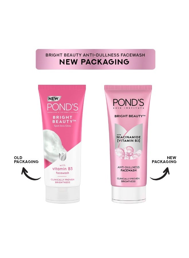 POND'S Bright Beauty Anti-Dullness & Brightening Facewash with Niacinamide | For Glass-Skin Like Shine and with 4X Visibly Brighter Skin, 200gm - Image 2