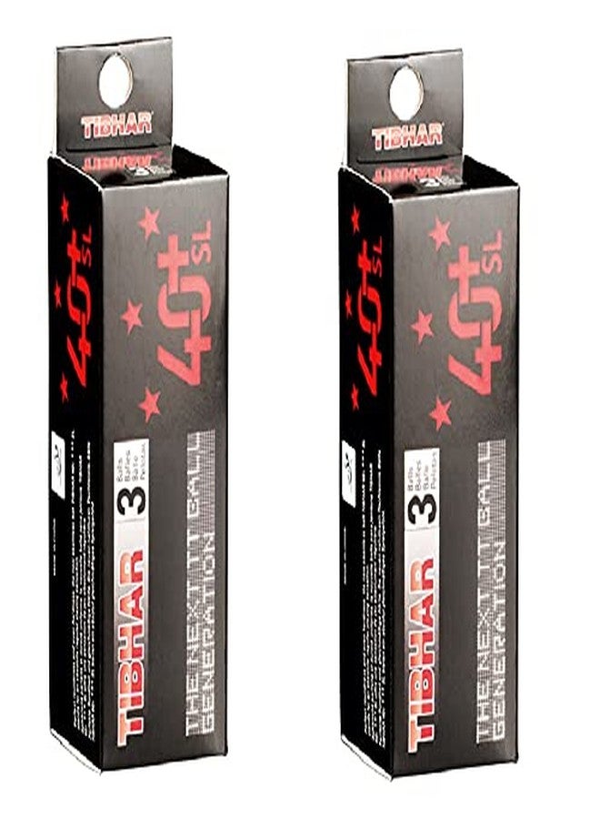 Tibhar Table Tennis Balls 3 Star 40+ SL ((2 Packs - Each Pack has 3 Balls))