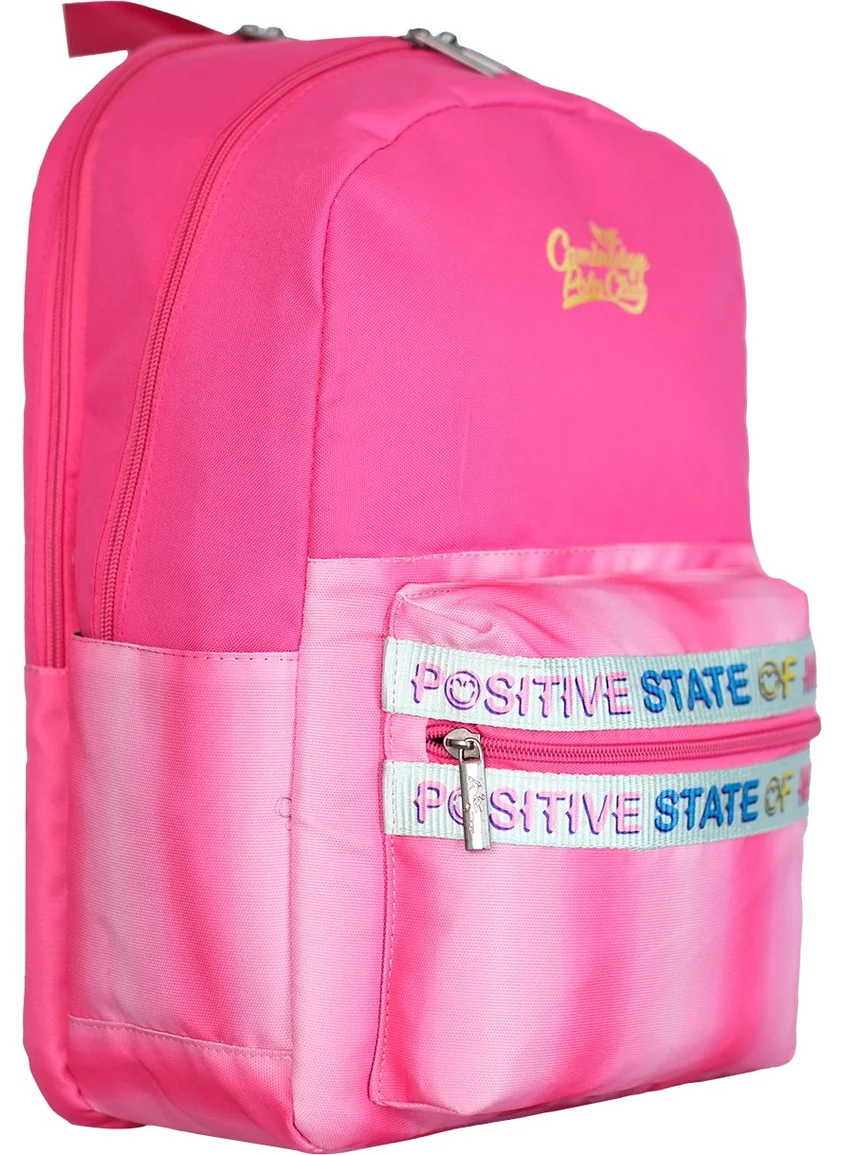 Cambridge Polo Club Positive State Girls' Primary School Bag with Front Pocket