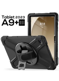Rock Pow Case for Galaxy Tab A9 Plus/A9+ 5G 11 Inch 2023 (SM-X210/X215/X216/X218), Heavy Duty Shockproof Rugged Protective Case Cover with Pen Holder Hand Strap Kickstand  - Image 2