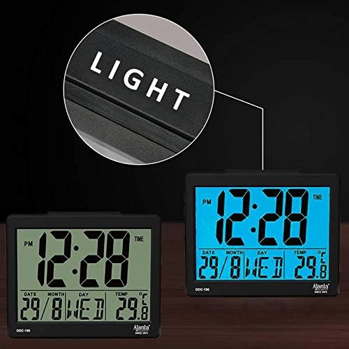 Ajanta Quartz Plastic Abstract Digital Alarm and Table clock, (8 x 7 x 3.5 cm, Black, ODC 190) - Image 5